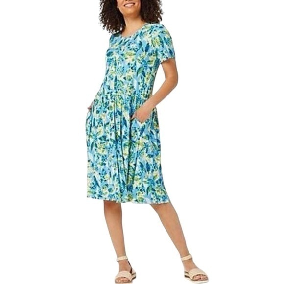 LOGO by Lori Goldstein Dresses & Skirts - LOGO By Lori Goldstein Sadie Rayon 230 Fit & Flare Midi Dress